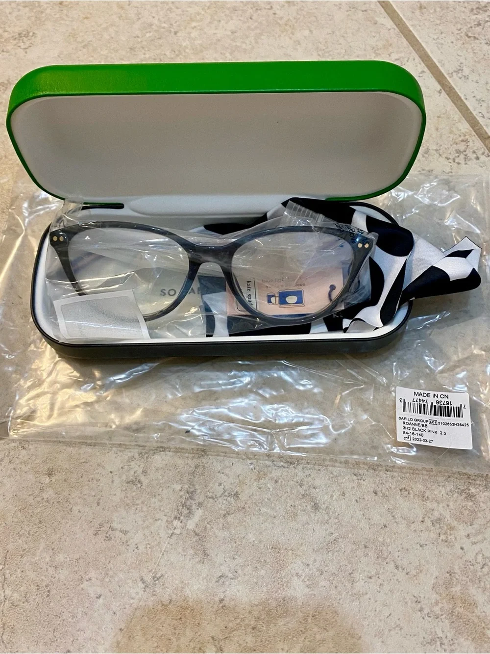 New Kate Spade Roanne Cat Eye Readers Glasses w Case Blue Light Blocking 2.50